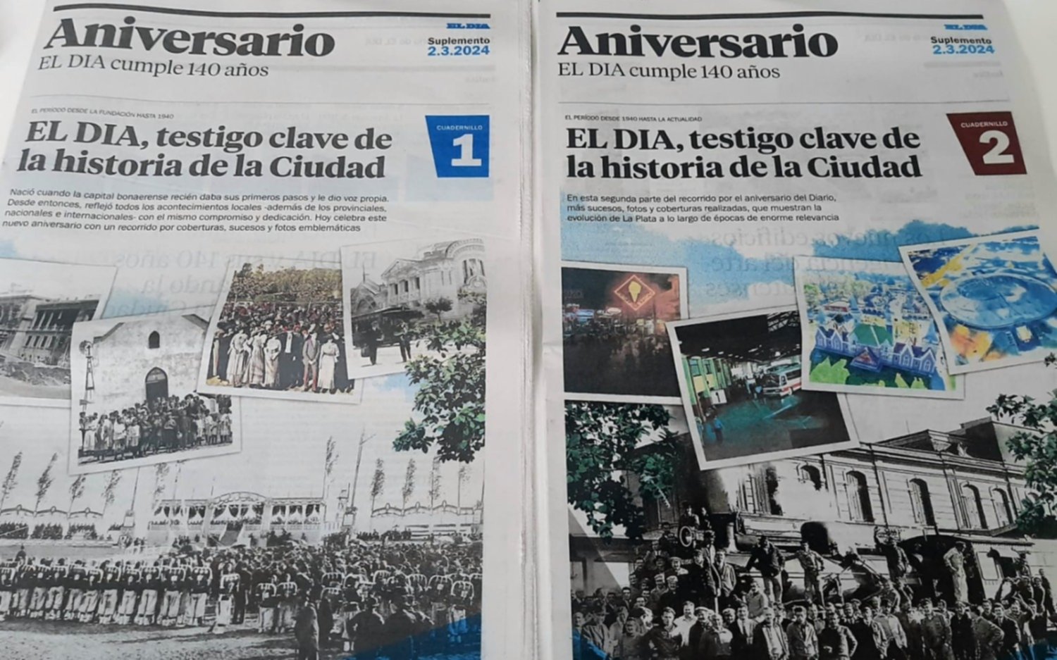 Con la edición impresa de este sábado, el doble suplemento de colección por el 140° aniversario de EL DIA