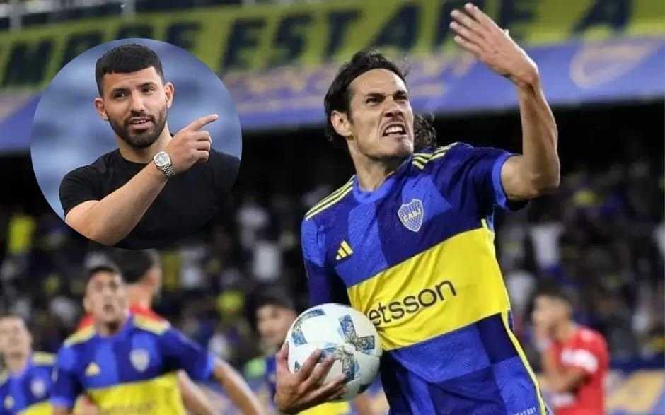 "Volvió Cavani señores", el elogio del Kun Agüero al delantero de Boca tras su triplete ante Belgrano