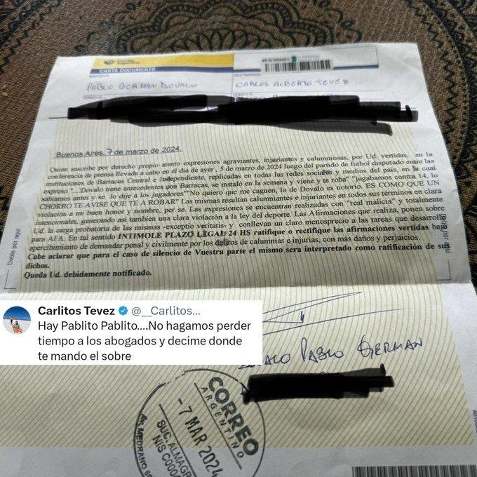 “Dónde te mando el sobre”, le dijo Tevez al juez