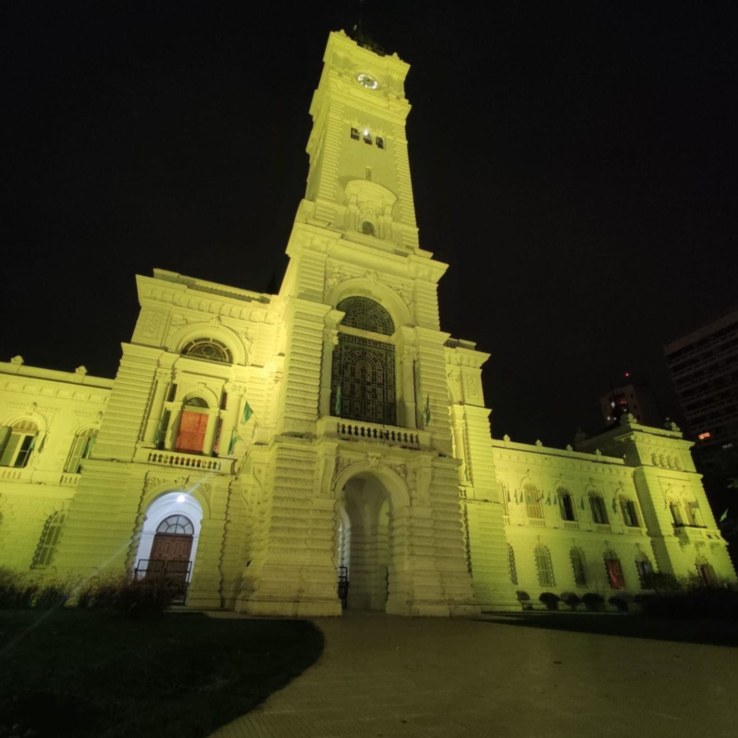 ¿Por qué la Municipalidad de La Plata se iluminó de amarillo?