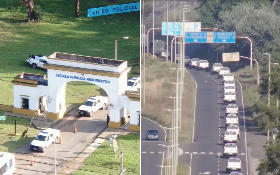 De La Plata a Rosario, en caravana: Kicillof mandó 80 patrulleros en apoyo contra el narcotráfico