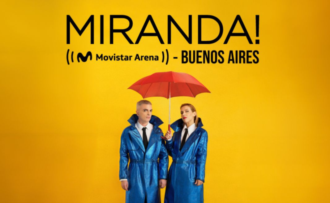 Miranda confirmó dos shows en el Movistar Arena