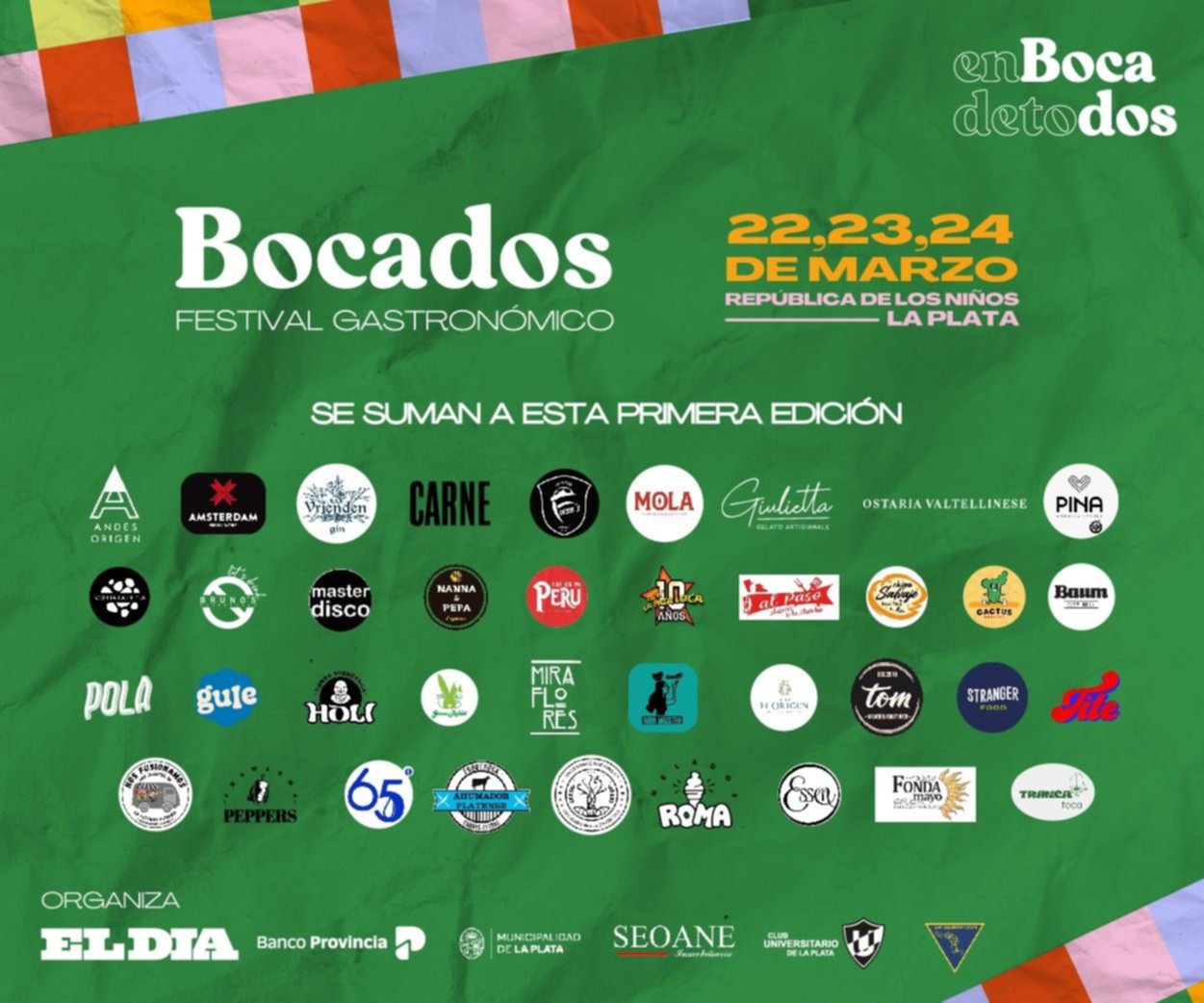 Mañana en La Plata.- Llega Bocados, el festival gastronómico en la Repu: entradas 2 x 1, estacionamientos y lo que hay que saber