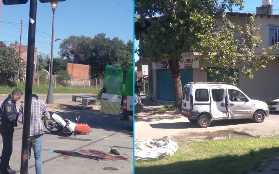 Tarde accidentada en La Plata: un motociclista grave y un ciclista trasladado