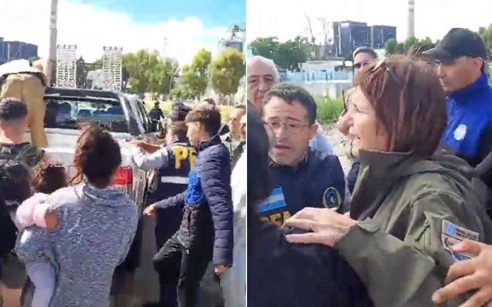 Vecinos increparon a los ministros Bullrich y Petri