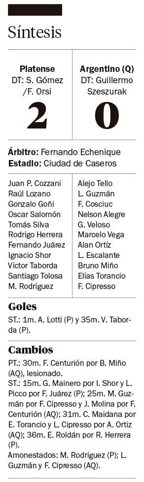 Platense, con todo su oficio accedió a la siguiente fase