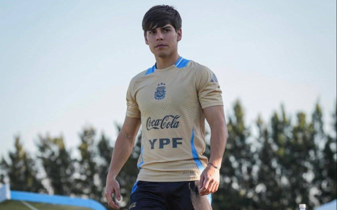 Benjamín Domínguez tuvo su primer entrenamiento con la Selección Argentina en Ezeiza