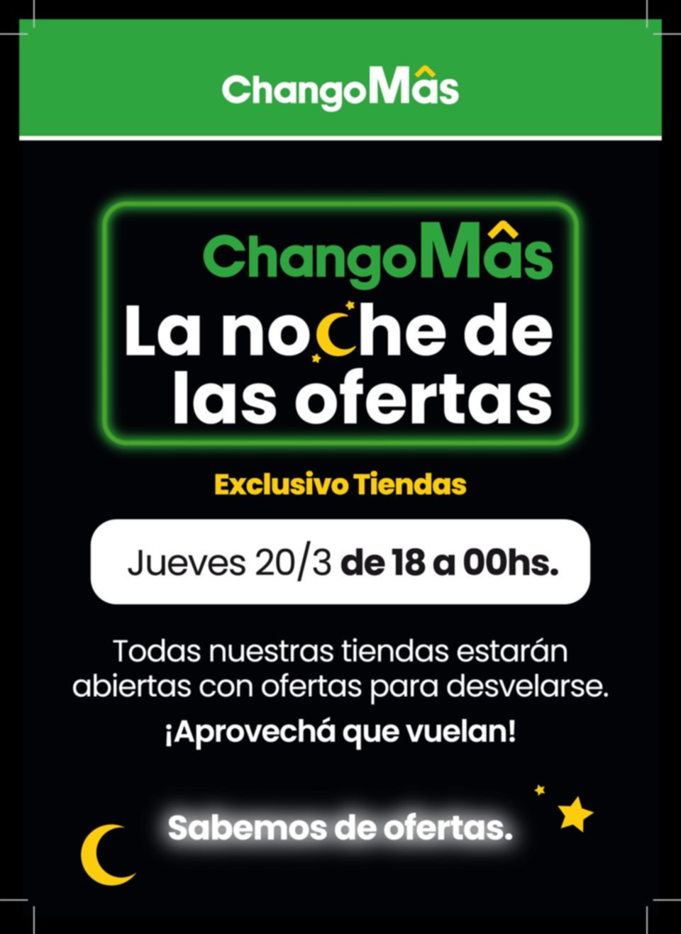ChangoMâs presenta la segunda edición de "noche de las ofertas"