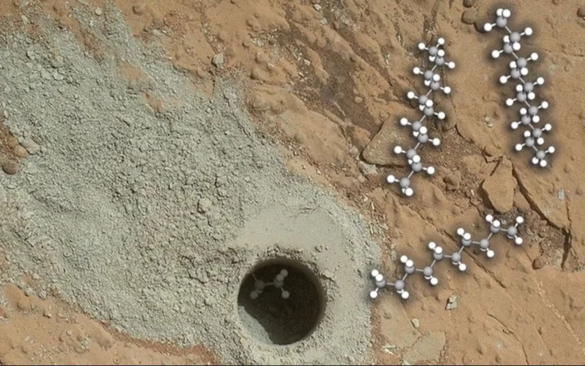 El robot Curiosity de la NASA detectó las moléculas orgánicas más grandes halladas en Marte