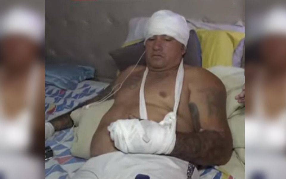 Herido y recién salido del hospital, habló "El Volador" tras la batalla de barras y gremialistas en La Plata