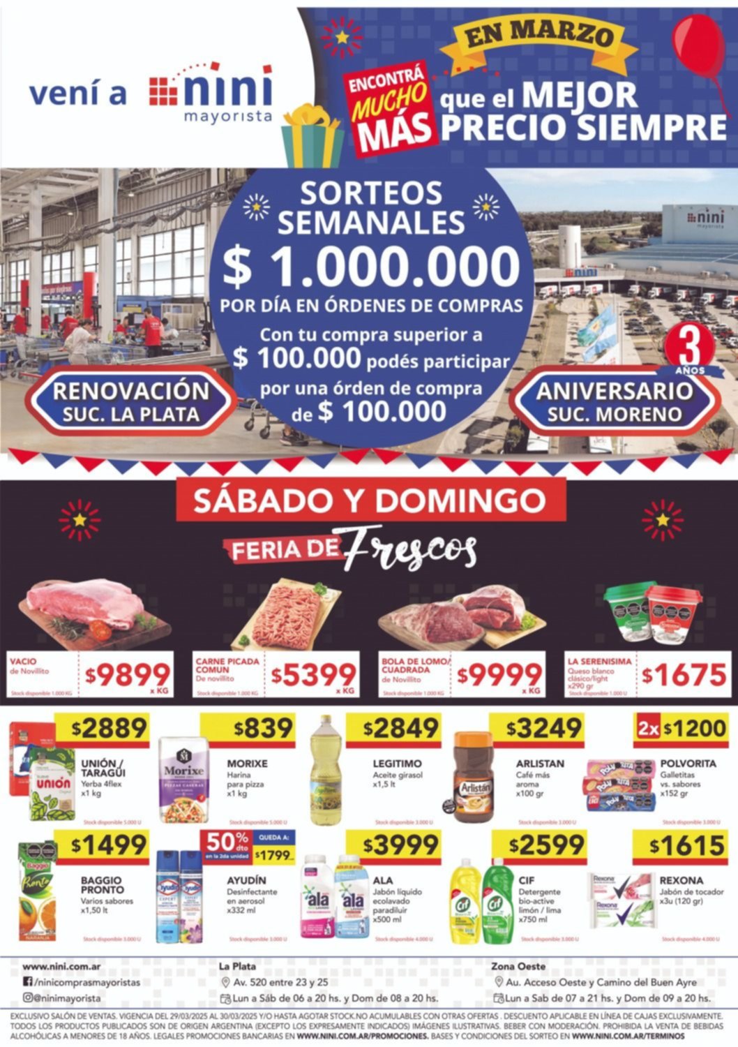 ¡En Nini se ahorra a lo grande! Aprovechá esta ofertas y ganá un millón en órdenes de compras