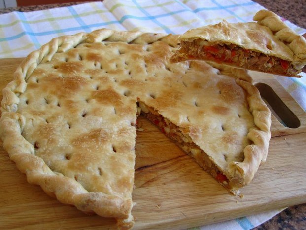 Tarta de atún y cebolla