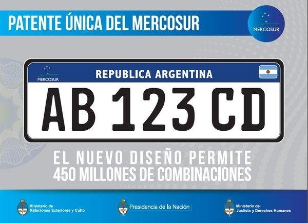Rige la nueva patente del Mercosur