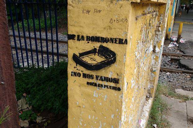En Boca defienden la Bombonera: Aparecen pintadas contra la idea de un nuevo estadio