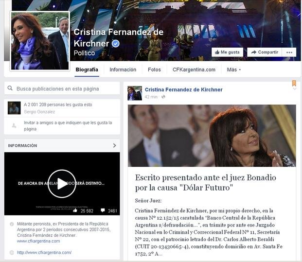El escrito que Cristina le presentó a Bonadio