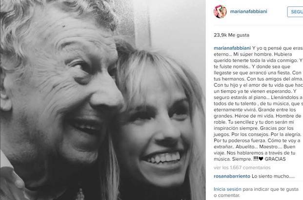El dolor de Mariana Fabbiani, la nieta