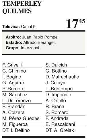 Temperley, por los tres puntos