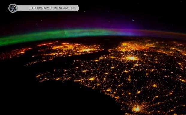 Así se ve la aurora boreal desde el espacio