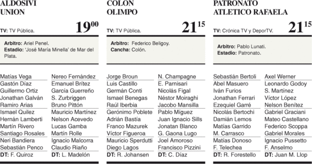 Tres partidos más en el arranque de la fecha
