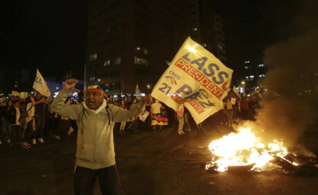 El candidato opositor apeló el resultado electoral en Ecuador