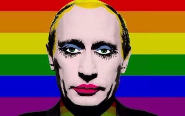 Rusia prohíbe imagen de Putin maquillado y con los colores LGTB