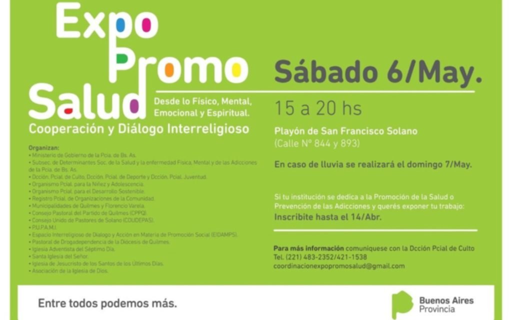 Expo promo salud para la prevención de adicciones en Solano