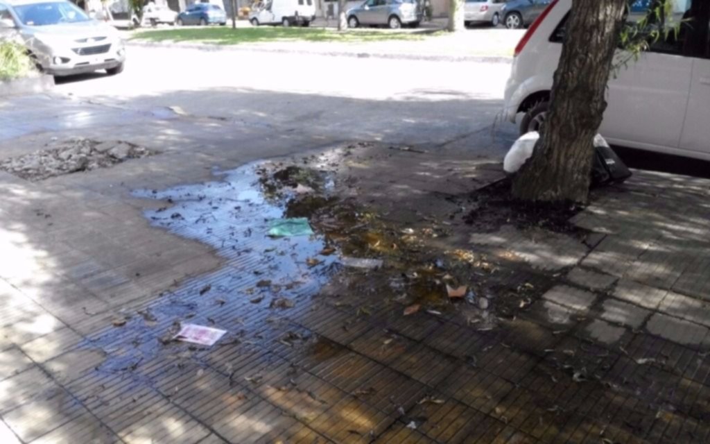Una pérdida de agua tiene a maltraer a vecinos de 38 y 16    