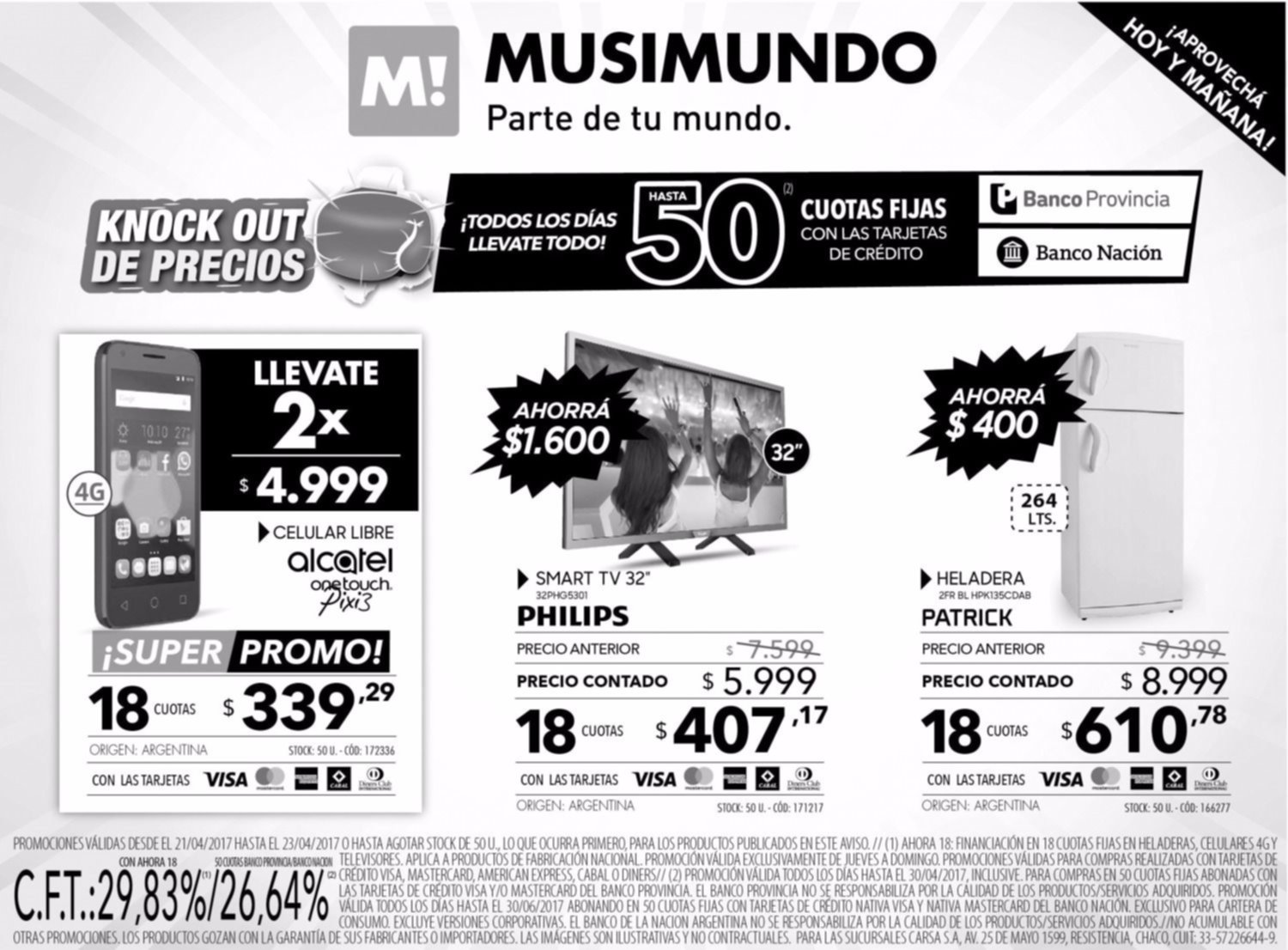 Knock out de precios en Musimundo y planes de hasta 50 cuotas fijas
