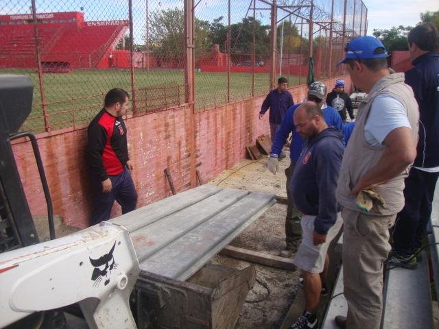 Avanza el armado de la tribuna cabecera