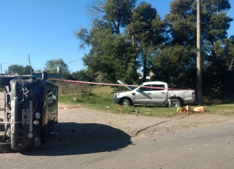 Siete personas heridas por un choque y vuelco en el barrio Los Talas de Berisso