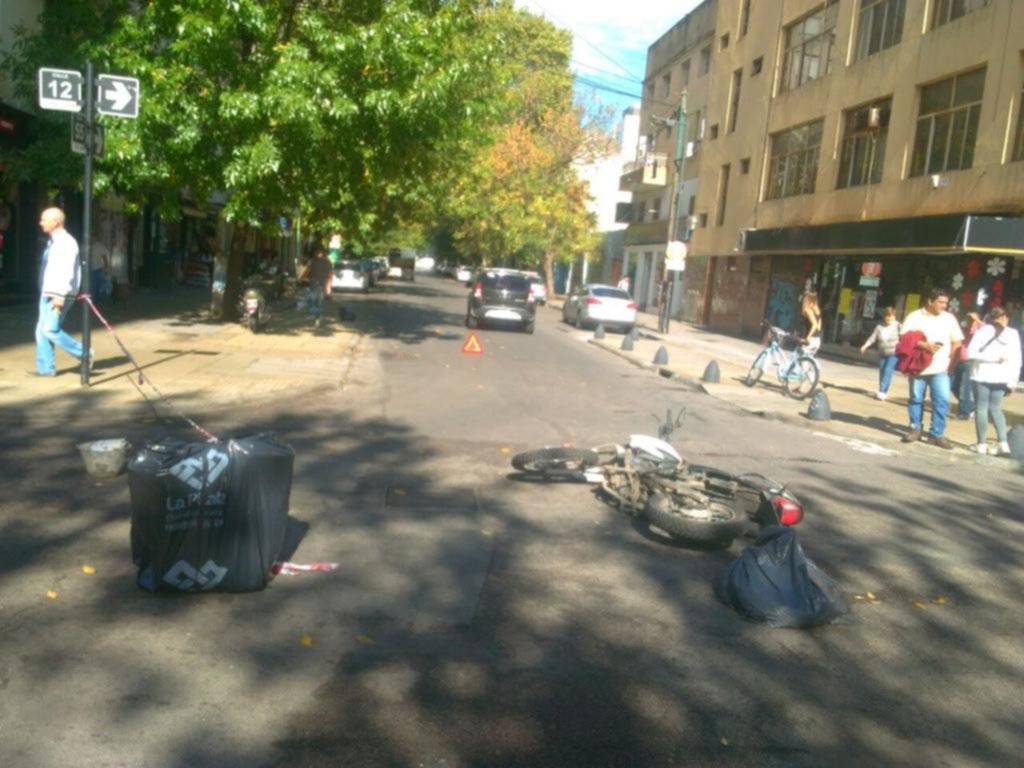 A media mañana, choque y complicaciones en el tránsito en 12 y 55