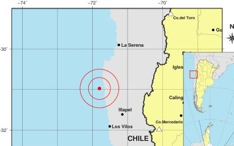 Un sismo de 6.4 grados se hizo sentir en el centro de Chile