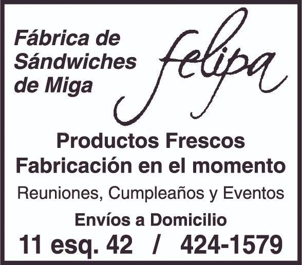 Disfrutá de los más ricos sándwiches de miga en Felipa