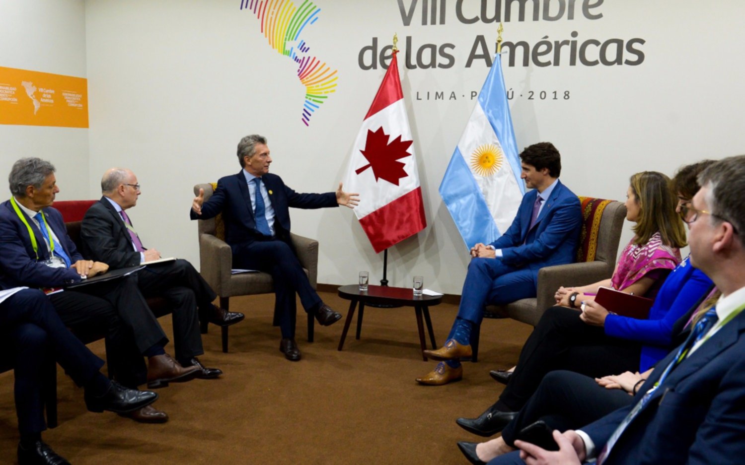 El primer ministro de Canadá invitó a Macri a participar del próximo G7
