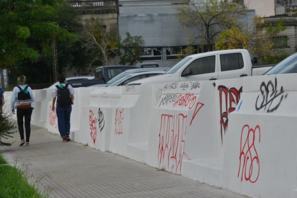 El vandalismo ya es una plaga que arrasa con el patrimonio urbano en casi todos los barrios