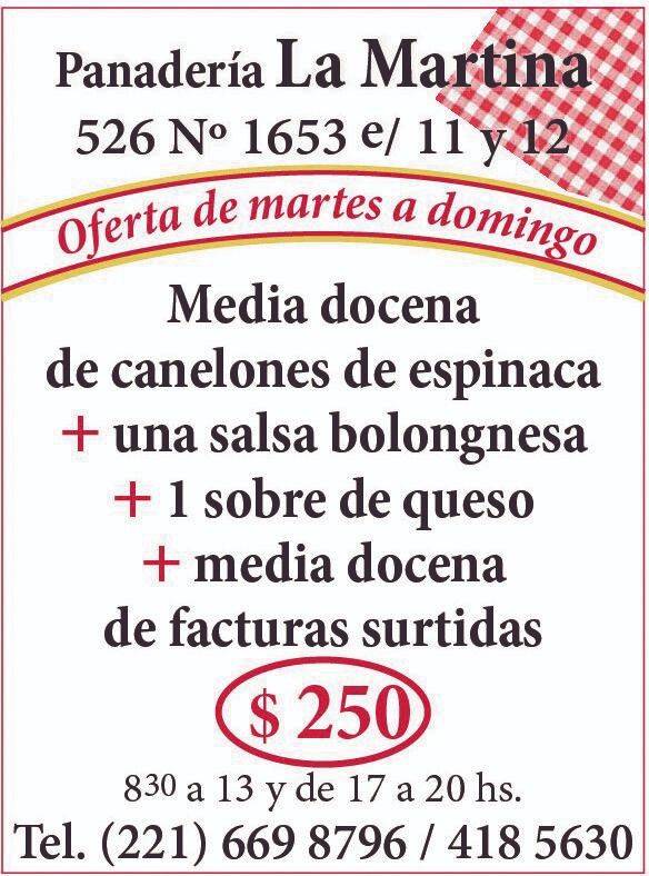 Panadería La Martina te espera con grandes ofertas