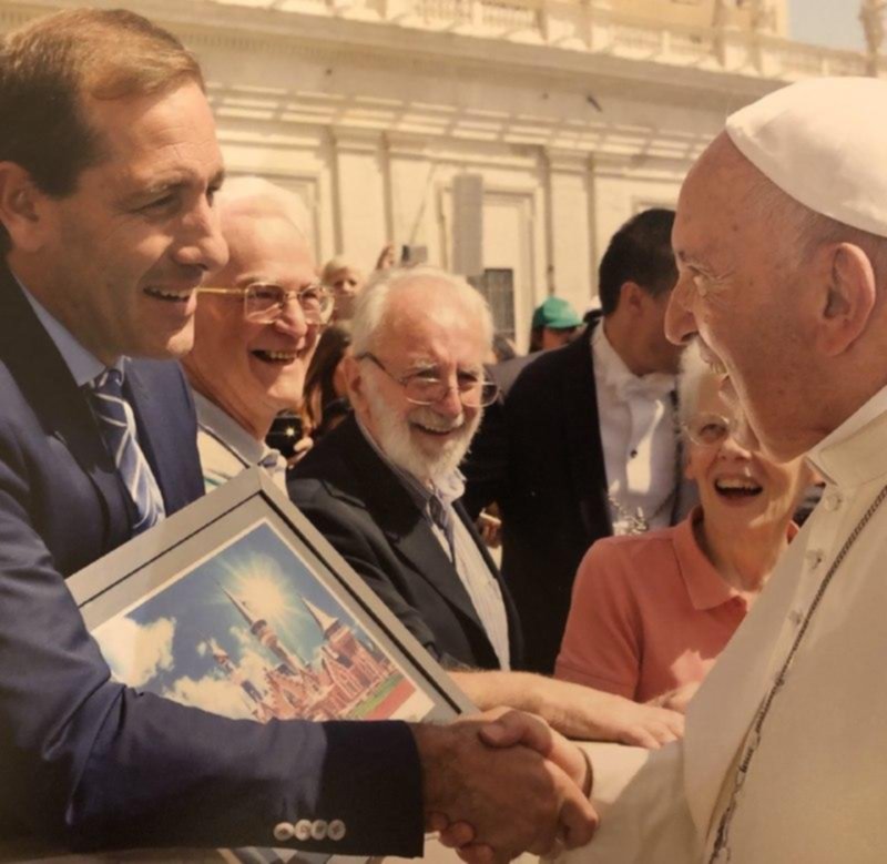 Garro se encontró con el Papa Francisco