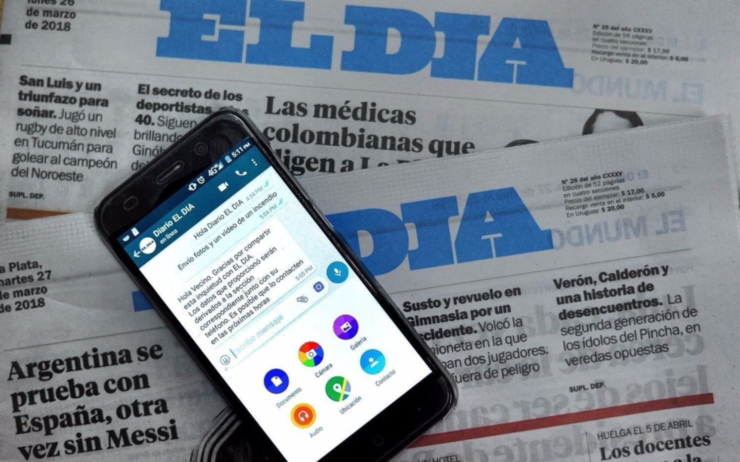 EL DIA en WhatsApp: envíe su reclamo, denuncia o inquietud al 2214779896