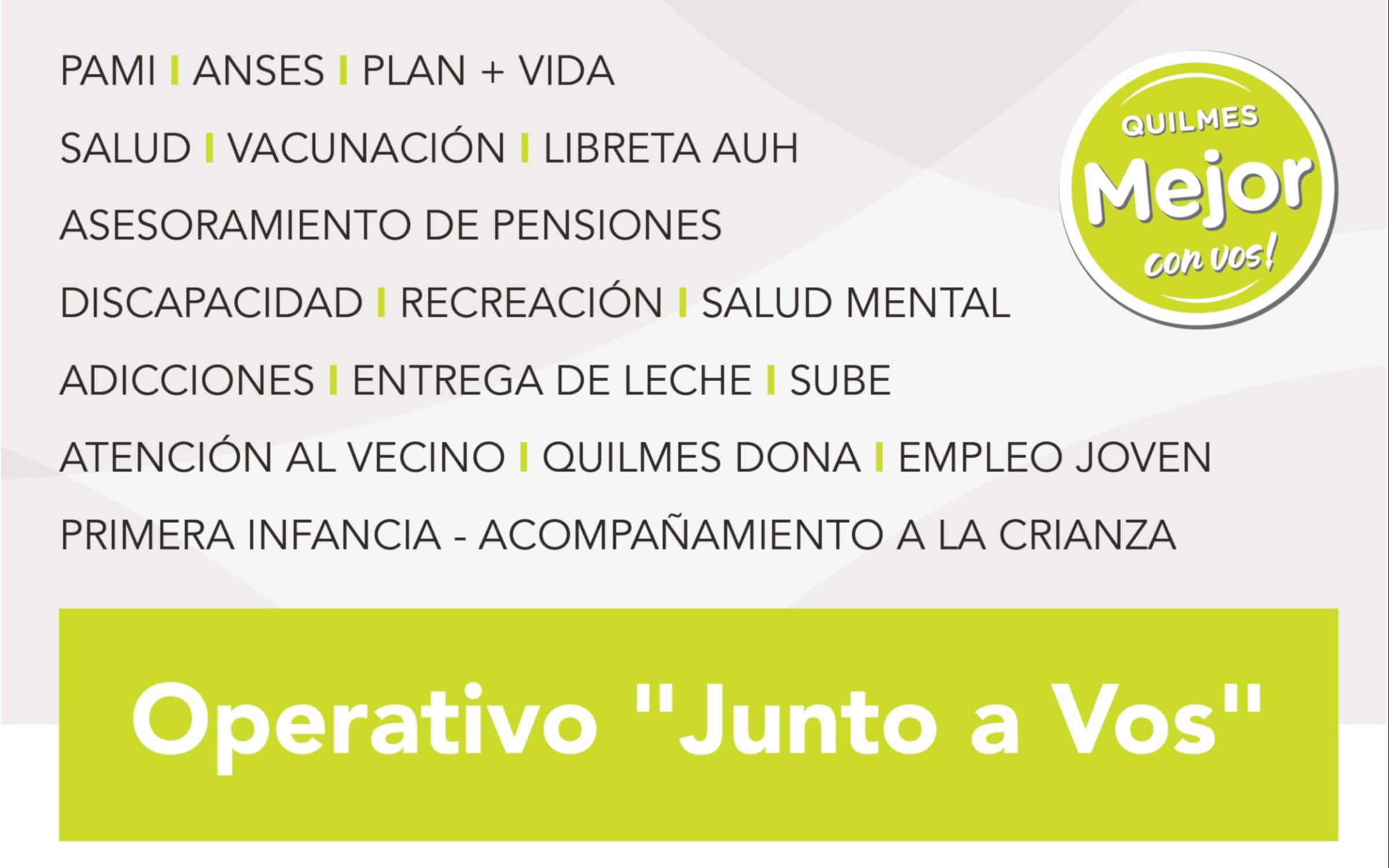 Nuevo operativo "Junto a Vos"
