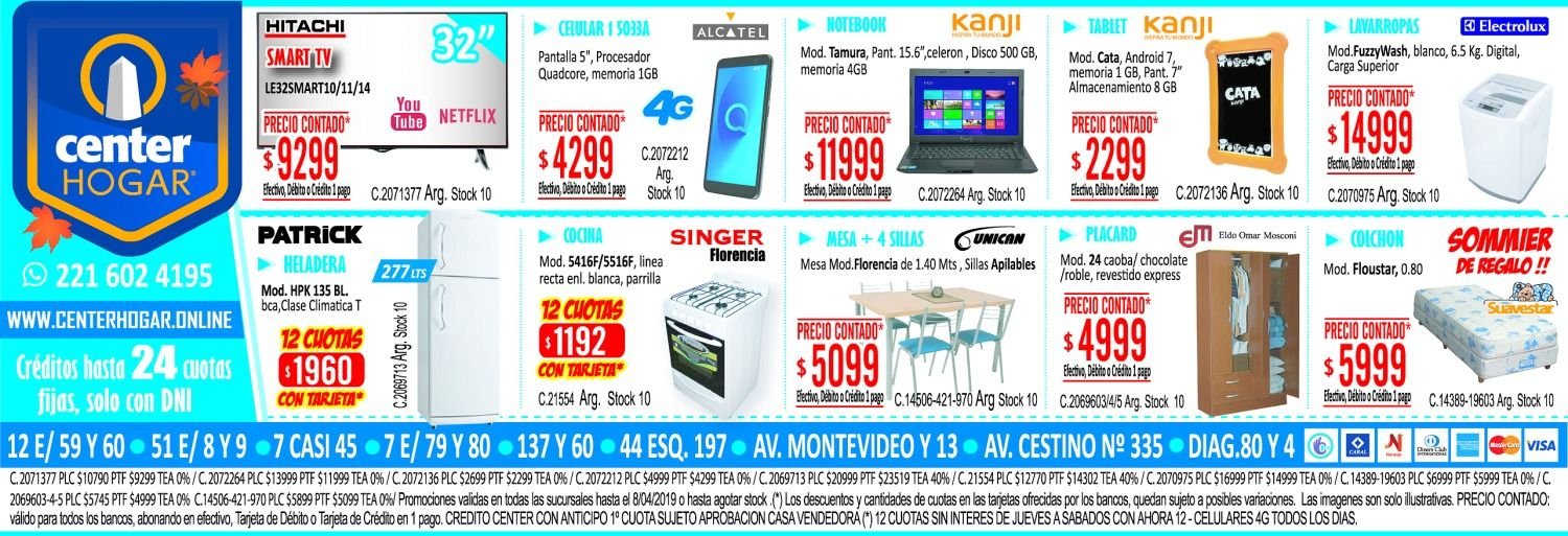 Equipá tu casa con Center Hogar