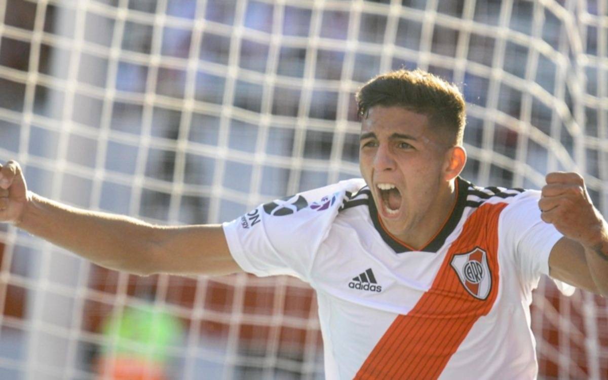 El sobrino de Maradona se hizo notar en su debut en la primera de River