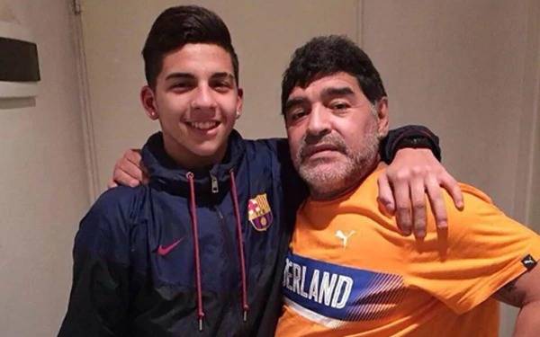 La reacción de Maradona por el gol que marcó su sobrino nieto en River