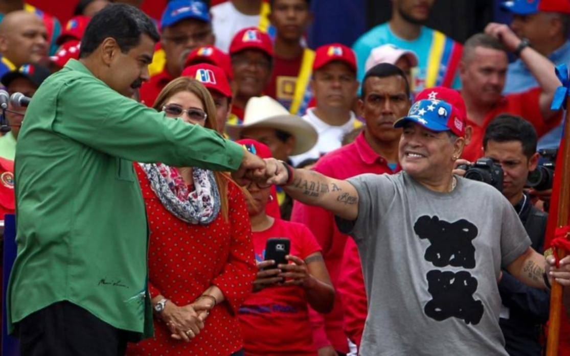 Maradona fue sancionado en México por apoyar a Maduro