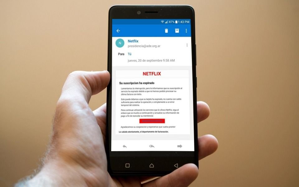 ¡Cuidado! Alerta por mails que parecen de Netflix y en realidad roban datos bancarios