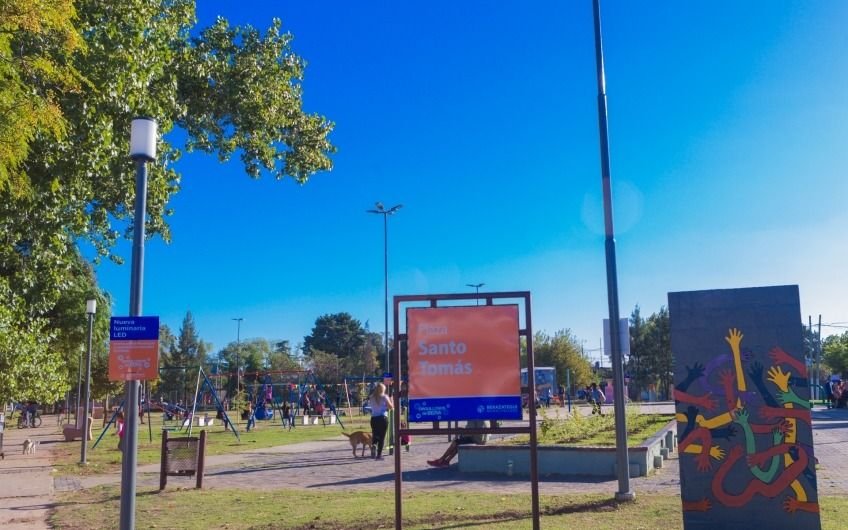 Reinauguraron la plaza “Santo Tomás” de el Zorzal