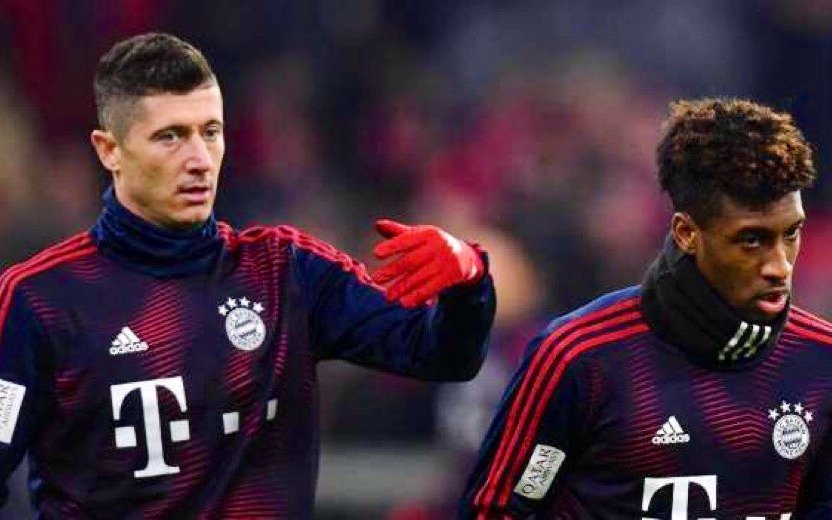 Los delanteros Lewandowski y Coman, a las piñas en el entrenamiento del Bayern