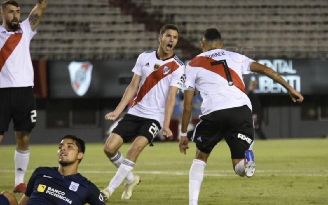 River le ganó a Alianza Lima en un Monumental sin público