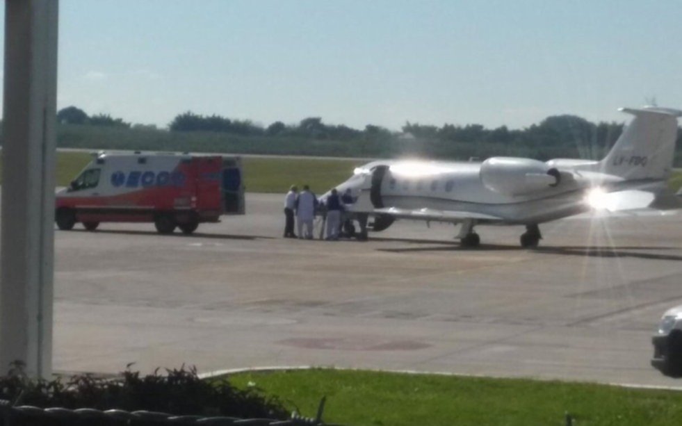 Así fue el traslado en un avión sanitario de Sergio Denis desde Tucumán a Buenos Aires