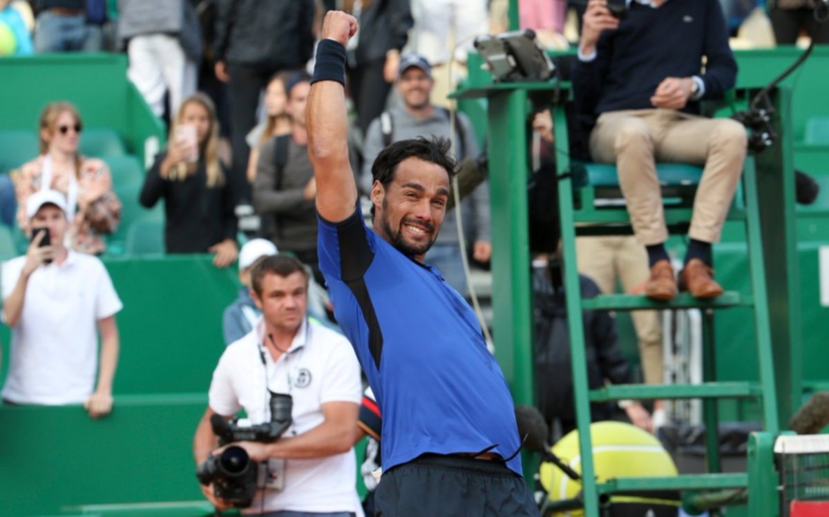 El campeón Nadal fue eliminado por el italiano Fognini en semifinales