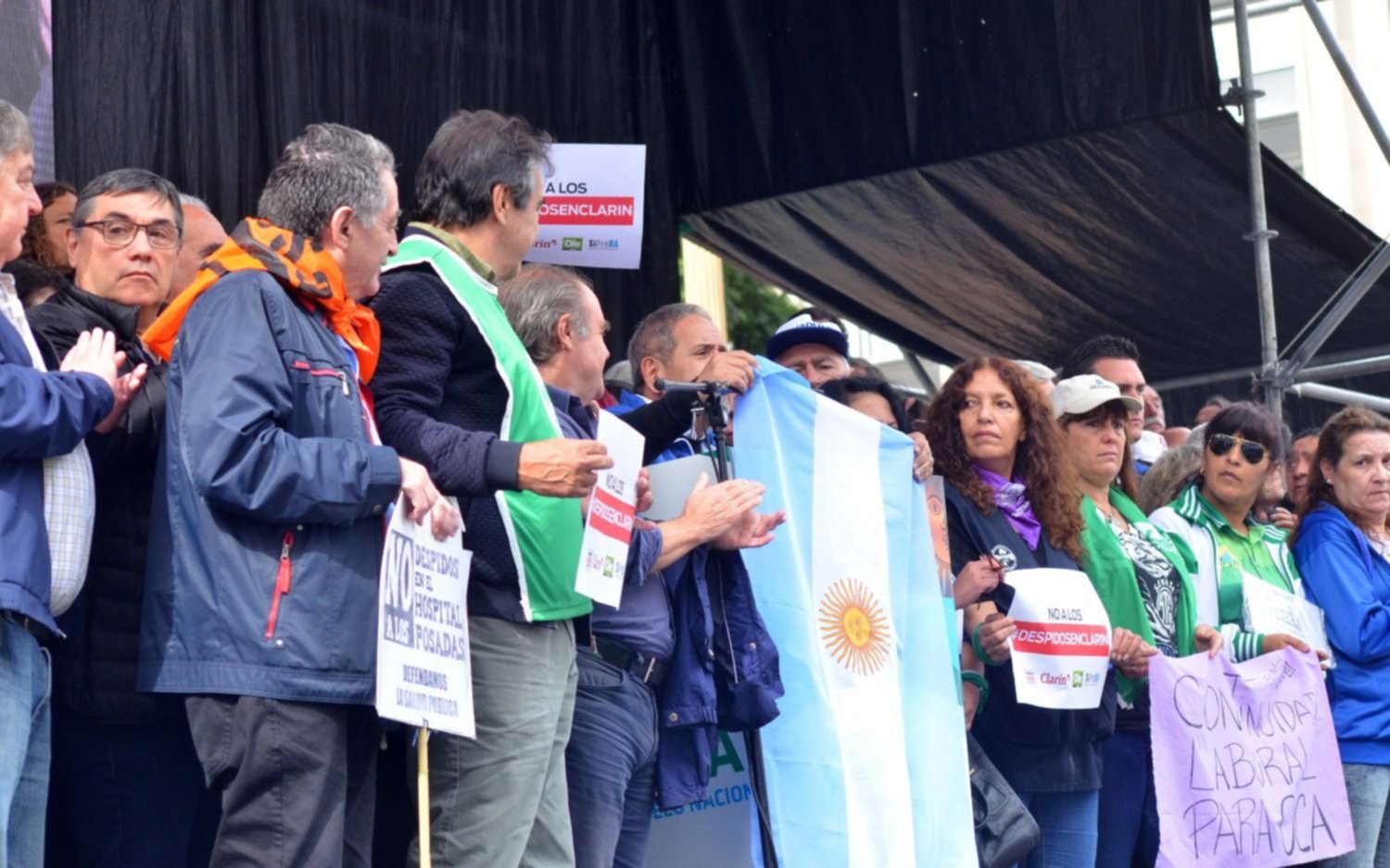 En el acto central, Pablo Moyano aseguró que el paro "fue contundente"